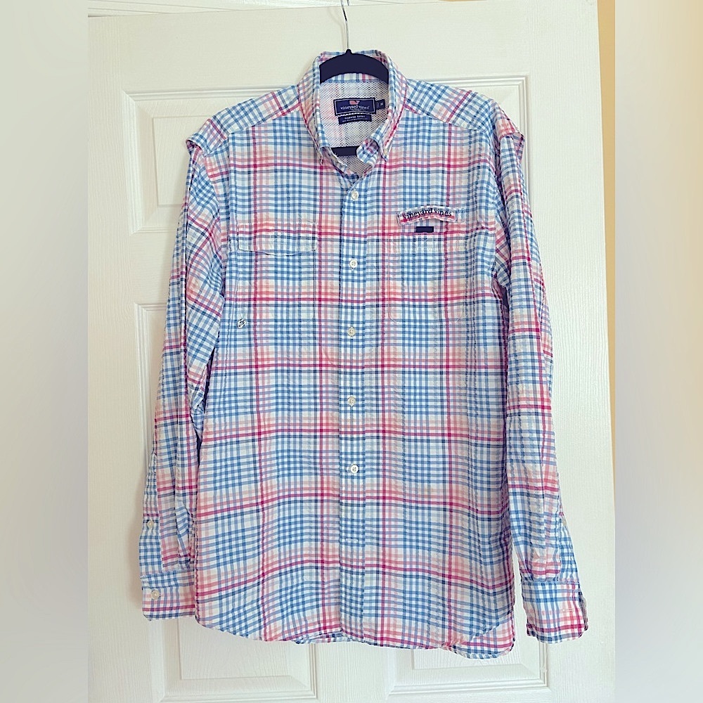 Vineyard Vines by Shep & Ian - Plaid Men’s Harbor Shirt - Size Medium